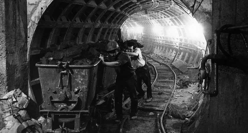 Work in the tunnels under London was hard (Image: Getty)