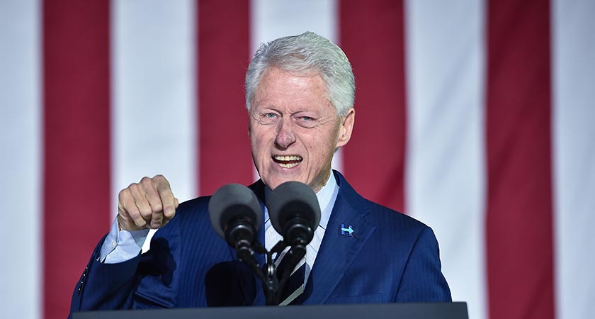 Bill Clinton, one of the many US presidents with Irish roots (Picture: Nicholas Kamm/AFP/Getty Images)