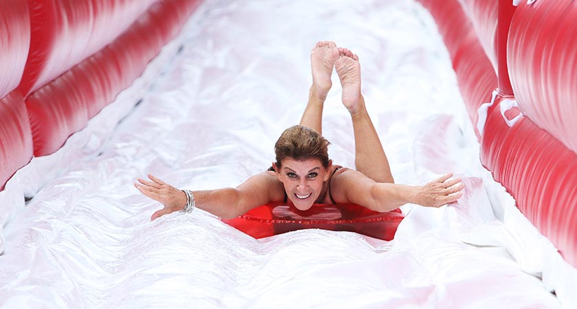  Linda Martin pictured at the HB Ice Cream 98FM Big Slide Home at Christchurch, Dublin, (Picture: Leon Farrell/Photocall Ireland)