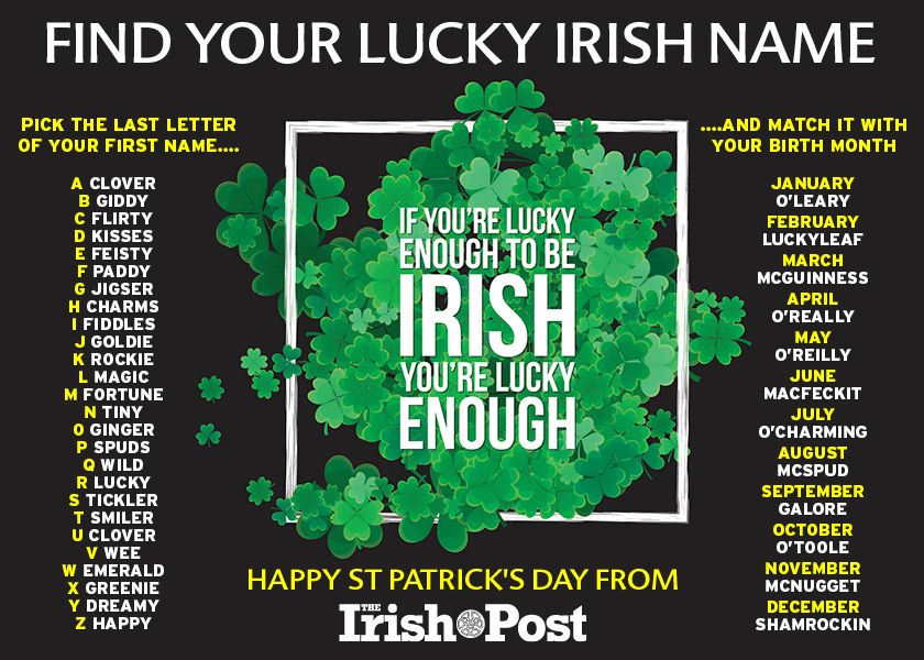 What's your lucky Irish name? The Irish Post