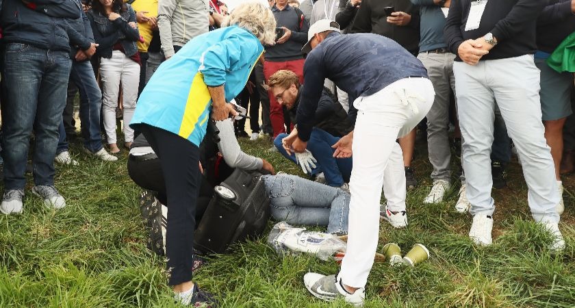 A fan was injured at the Ryder Cup.