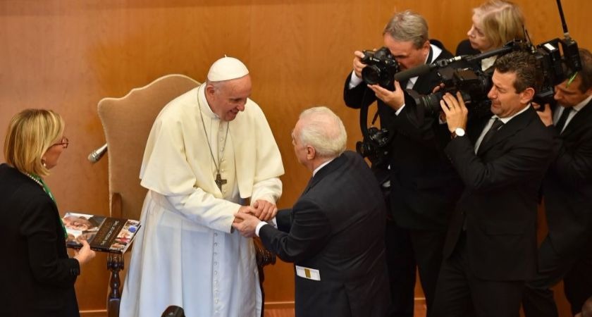 Martin Scorsese discusses 'painful human failings' of the Church' with Pope Francis.
