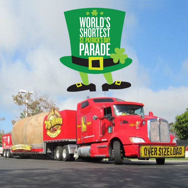 A 72-foot long potato has been added to the line-up for the world’s shortest St. Patrick’s Day parade.