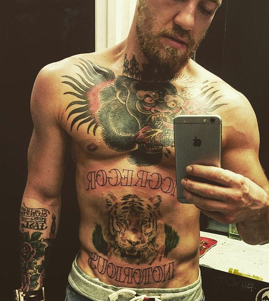 Celebritattoo — Conor McGregor | Conor McGregor's chest tattoo of...