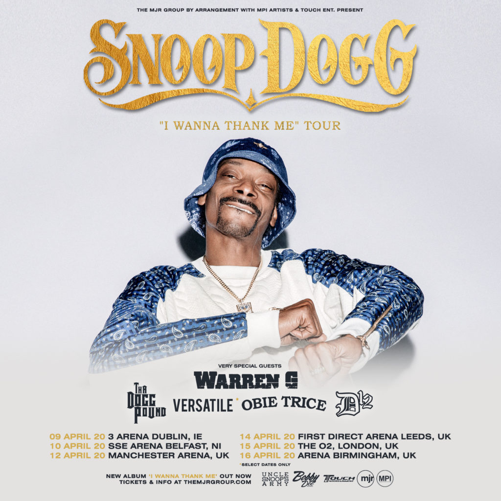 Snoop Dogg komt met WestCoast legendes naar Europa voor een MegaShow!