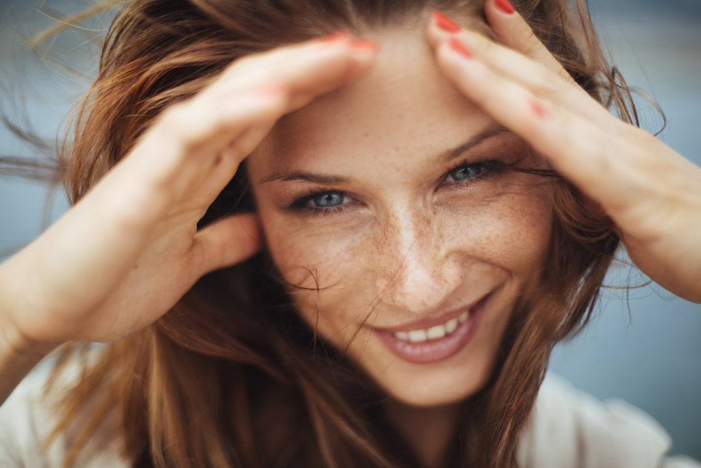 ginger hair blue eyes makeup