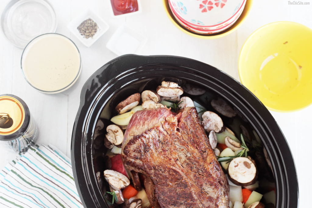 This Slow Cooker Guinness Pot Roast is succulent, rich and about as ...