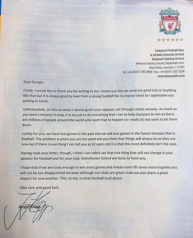 Liverpool Admission Letter
