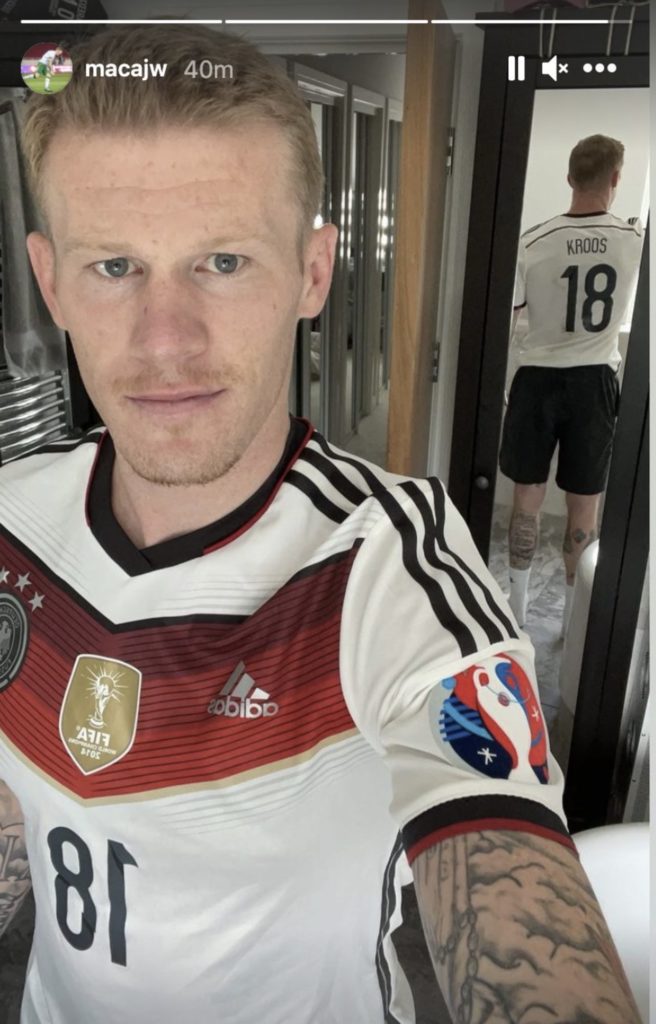 James McClean showered with horrid Sectarian abuse from England fans after  posting photo wearing Germany top