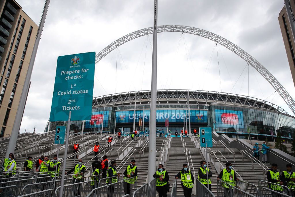 Euro 2020 review finds death could have occurred during storming of Wembley GettyImages-1233958750
